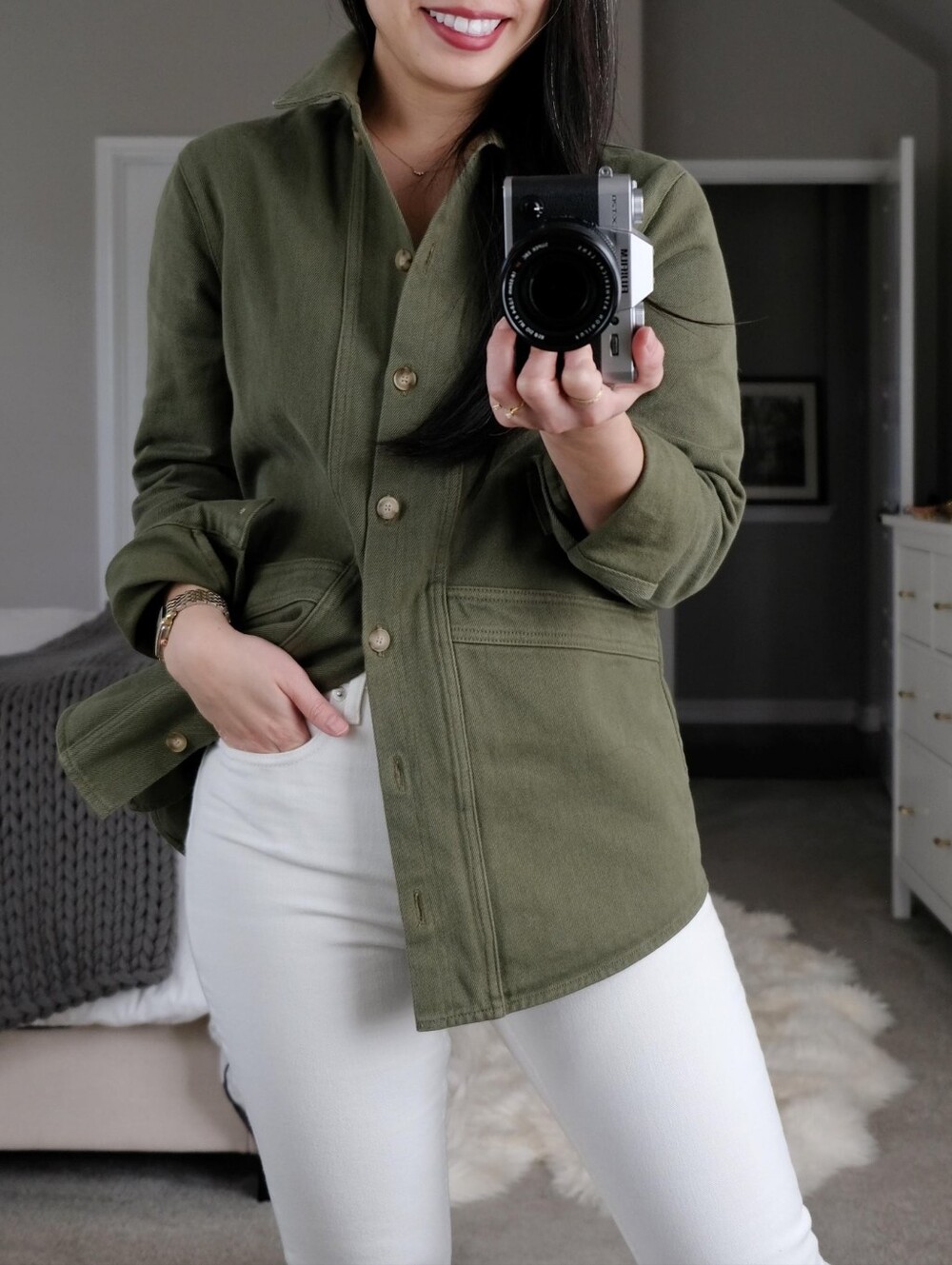 EUC Sezane Will Jacket (Khaki Green) - Picture 4 of 4